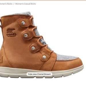 Sorel Joan Explorer Boots Nubuck and Felt Ski Chic Apres Ski  EUC